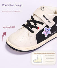 BabyFront baby toddler shoes children's warm plus velvet winter soft sole shoes functional baby shoes white shoes