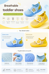 BabyFront Baby Walking Shoes for Boys & Girls | Breathable Mesh Soft Sole Toddler Shoes 1-3 Years
