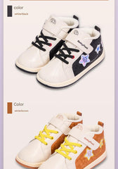 BabyFront baby toddler shoes children's warm plus velvet winter soft sole shoes functional baby shoes white shoes