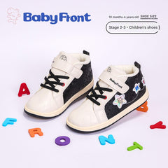 BabyFront baby toddler shoes children's warm plus velvet winter soft sole shoes functional baby shoes white shoes