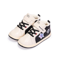 BabyFront baby toddler shoes children's warm plus velvet winter soft sole shoes functional baby shoes white shoes