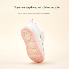 BabyFront Toddler Sunburst Sneakers - White Mesh Shoes with Yellow Accents & Elastic Laces