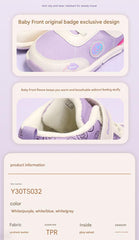 BabyFront White/Grey Soft Sole Baby Walking Shoes – Lightweight Support for First Steps