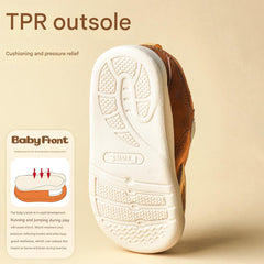 BabyFront Brown Soft Sole Walking Shoes – Stage 2 First Walker Shoes for Toddlers (10M–3Y)