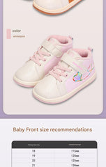 BabyFront baby toddler shoes children's warm plus velvet winter soft sole shoes functional baby shoes white shoes
