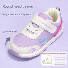 BabyFront White/Grey Soft Sole Baby Walking Shoes – Lightweight Support for First Steps