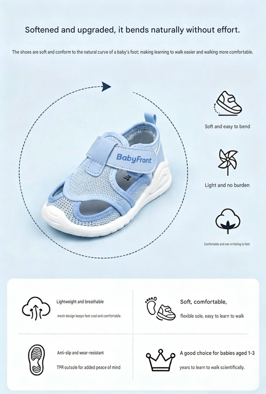 BabyFront Breathable Soft Sole Baby Walking Sandals for Toddlers 1-3 Years