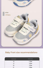BabyFront White/Grey Soft Sole Baby Walking Shoes – Lightweight Support for First Steps