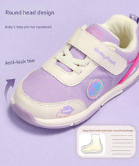 BabyFront White/Grey Soft Sole Baby Walking Shoes – Lightweight Support for First Steps