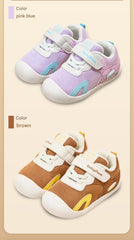 BabyFront Brown Soft Sole Walking Shoes – Stage 2 First Walker Shoes for Toddlers (10M–3Y)