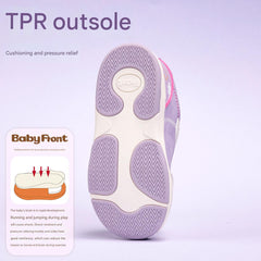 BabyFront White/Grey Soft Sole Baby Walking Shoes – Lightweight Support for First Steps