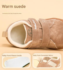 BabyFront children's shoes cotton shoes baby shoes winter warm autumn and winter functional walking shoes non-slip soft sole plus velvet baby