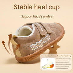 BabyFront children's shoes cotton shoes baby shoes winter warm autumn and winter functional walking shoes non-slip soft sole plus velvet baby