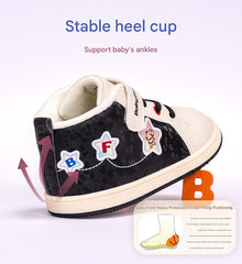 BabyFront baby toddler shoes children's warm plus velvet winter soft sole shoes functional baby shoes white shoes
