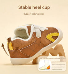 BabyFront Brown Soft Sole Walking Shoes – Stage 2 First Walker Shoes for Toddlers (10M–3Y)