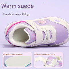 BabyFront White/Grey Soft Sole Baby Walking Shoes – Lightweight Support for First Steps