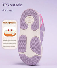 BabyFront White/Grey Soft Sole Baby Walking Shoes – Lightweight Support for First Steps