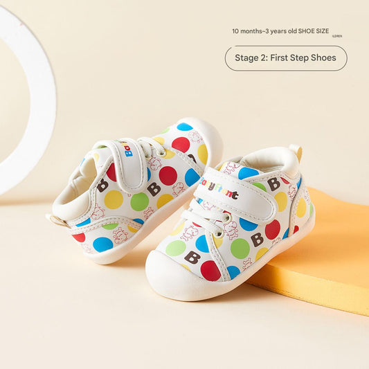 BabyFront  ColorPop Prewalkers – Soft Sole Baby Shoes with Fun Polka Dot Design - 3 view