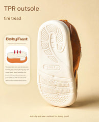 BabyFront Brown Soft Sole Walking Shoes – Stage 2 First Walker Shoes for Toddlers (10M–3Y)
