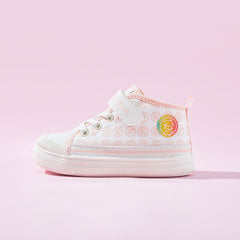 BabyFront CozyStep Mid-Top Toddler Shoes – Pink Cartoon Print First Walkers