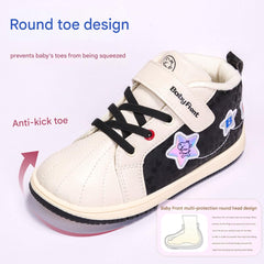 BabyFront baby toddler shoes children's warm plus velvet winter soft sole shoes functional baby shoes white shoes