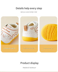 BabyFront Angel Wings First Walker Shoes - White/Purple Infant Toddler Pre-Walker Sneakers