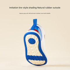 BabyFront PowerShell First Walker Shoes – Blue & White Sporty Toddler Sneakers with Shell Toe