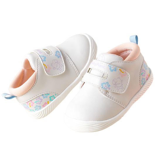 BabyFront  DreamSteps – Soft Pink & White Baby Sneakers for Girls