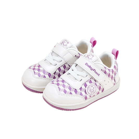BabyFront x Snoopy Toddler Sneakers - Black White Checkerboard Leather Shoes