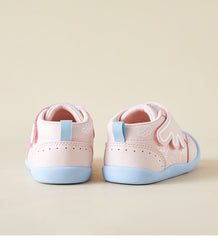 BabyFront Angel Wings First Walker Shoes - White/Purple Infant Toddler Pre-Walker Sneakers