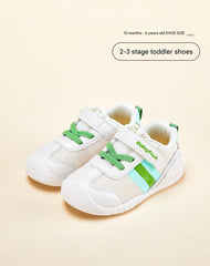 BabyFront Toddler Girl Sneakers - White Mesh Shoes with Hot Pink Accents \u0026 Bow Laces