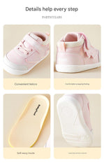 BabyFront  FlutterSteps – Pink Winged Sneakers for Baby Girls