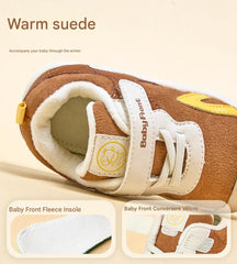 BabyFront Brown Soft Sole Walking Shoes – Stage 2 First Walker Shoes for Toddlers (10M–3Y)