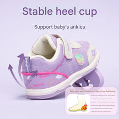 BabyFront White/Grey Soft Sole Baby Walking Shoes – Lightweight Support for First Steps