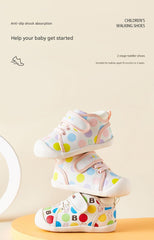 BabyFront  ColorPop Prewalkers – Soft Sole Baby Shoes with Fun Polka Dot Design