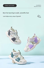 [0-2 years] Fall-resistant baby shoes with super-soft rubber sole and breathable mesh | ASTM certified - BabyFrontVIP
