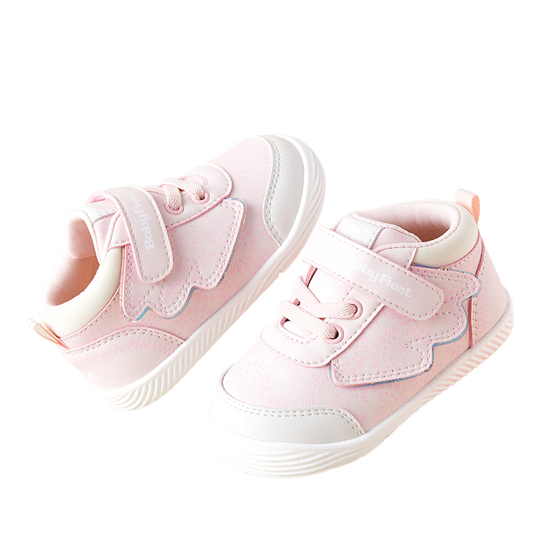 BabyFront  FlutterSteps – Pink Winged Sneakers for Baby Girls