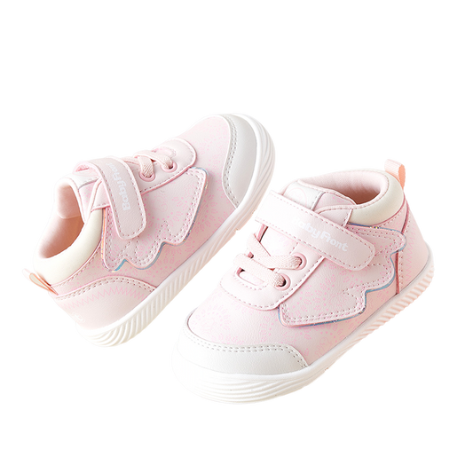 BabyFront  FlutterSteps – Pink Winged Sneakers for Baby Girls