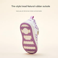 BabyFront x Snoopy Toddler Sneakers - Black White Checkerboard Leather Shoes