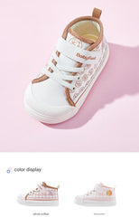 BabyFront CozyStep Mid-Top Toddler Shoes – Pink Cartoon Print First Walkers