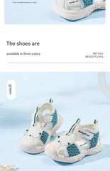 [0-2 years] Fall-resistant baby shoes with super-soft rubber sole and breathable mesh | ASTM certified - BabyFrontVIP