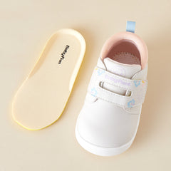BabyFront  DreamSteps – Soft Pink & White Baby Sneakers for Girls