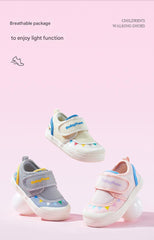 BabyFront BreezeLite Mesh Toddler Sneakers – Lightweight Pink First Walkers with Colorful Geometric Design
