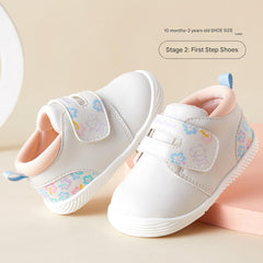BabyFront  DreamSteps – Soft Pink & White Baby Sneakers for Girls