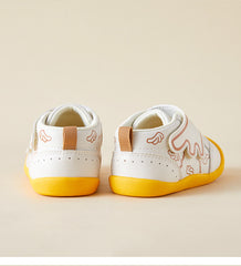 BabyFront Angel Wings First Walker Shoes - White/Purple Infant Toddler Pre-Walker Sneakers