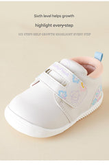 BabyFront  DreamSteps – Soft Pink & White Baby Sneakers for Girls
