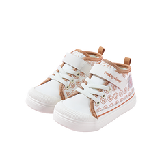 BabyFront CozyStep Mid-Top Toddler Shoes – Pink Cartoon Print First Walkers