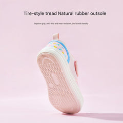 BabyFront BreezeLite Mesh Toddler Sneakers – Lightweight Pink First Walkers with Colorful Geometric Design