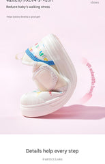 BabyFront BreezeLite Mesh Toddler Sneakers – Lightweight Pink First Walkers with Colorful Geometric Design
