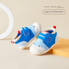 BabyFront Whale Walkers – Breathable Blue Baby Shoes for Early Steps
